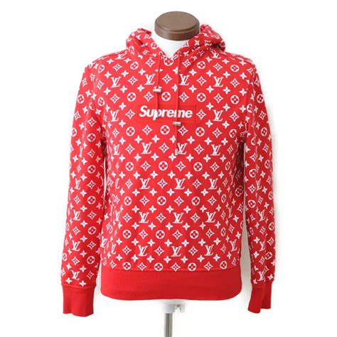 felpa rossa supreme x louis vuitton|supreme x louis vuitton jacket.